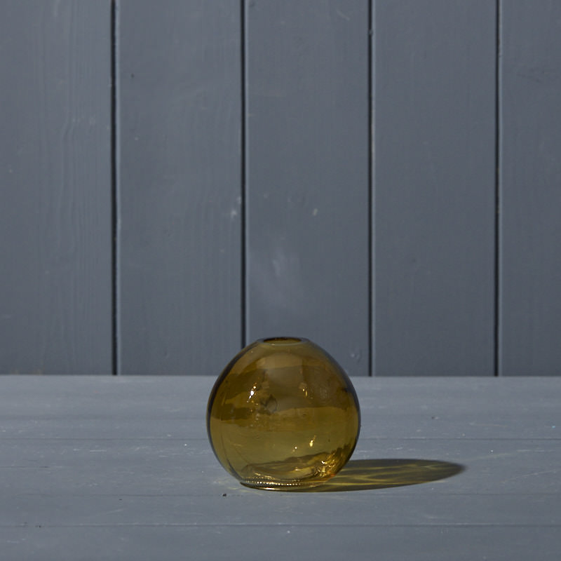 Yellow Globe Glass Vase (8cm) detail page
